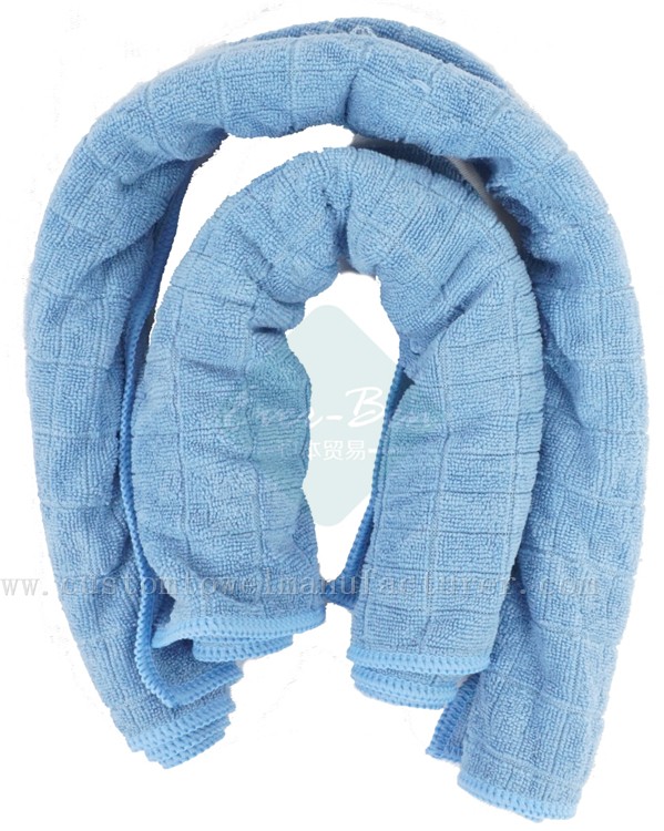 China Bulk OEM Custom best microfiber cloth towels factory|Custom Blue Microfibre Promotional Hair Drying Salon Towels Producer